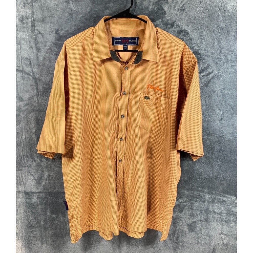 Vintage Phat Farm Shirt Mens 2XL Plaid Button Up Short Sleeve Hip Hop Streetwear